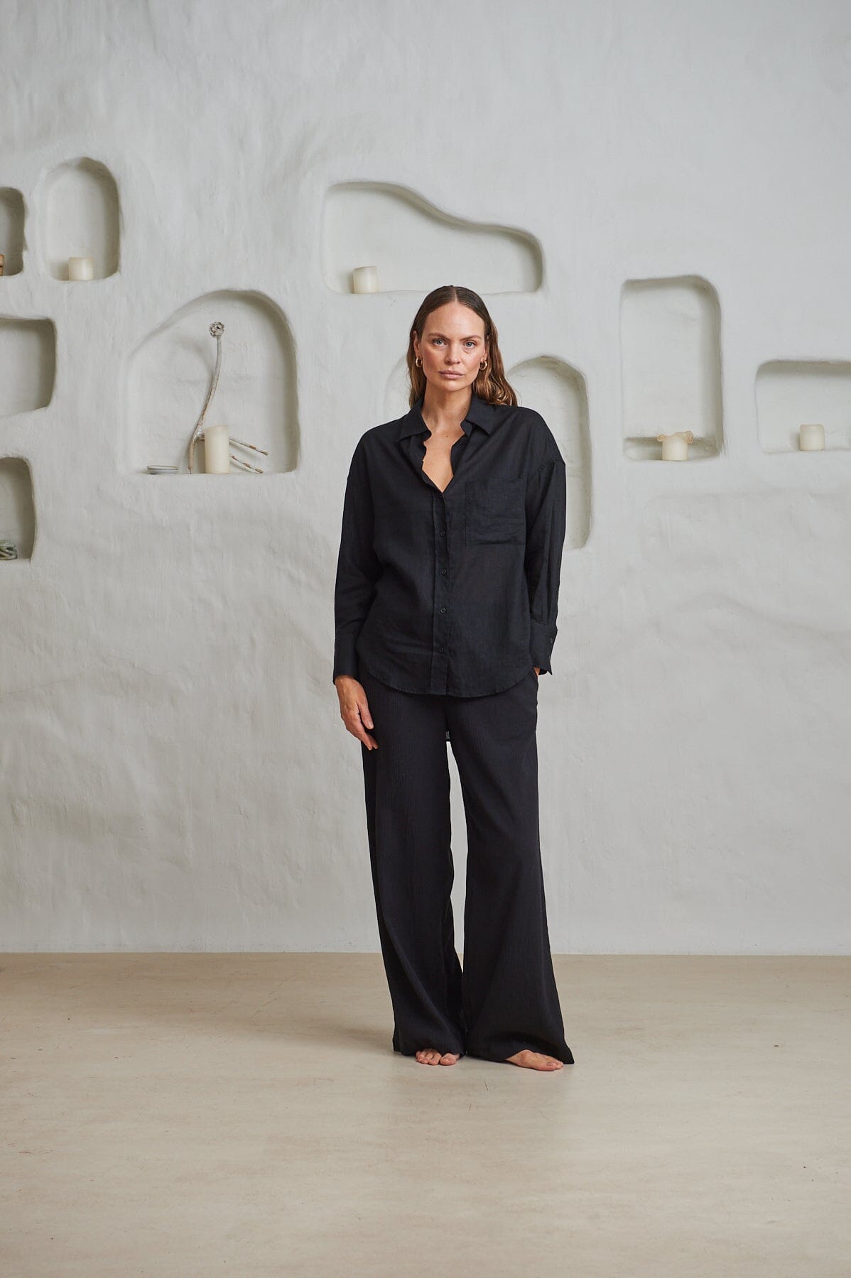 ArnieSays: Allen Linen Viscose Black Skjorte
