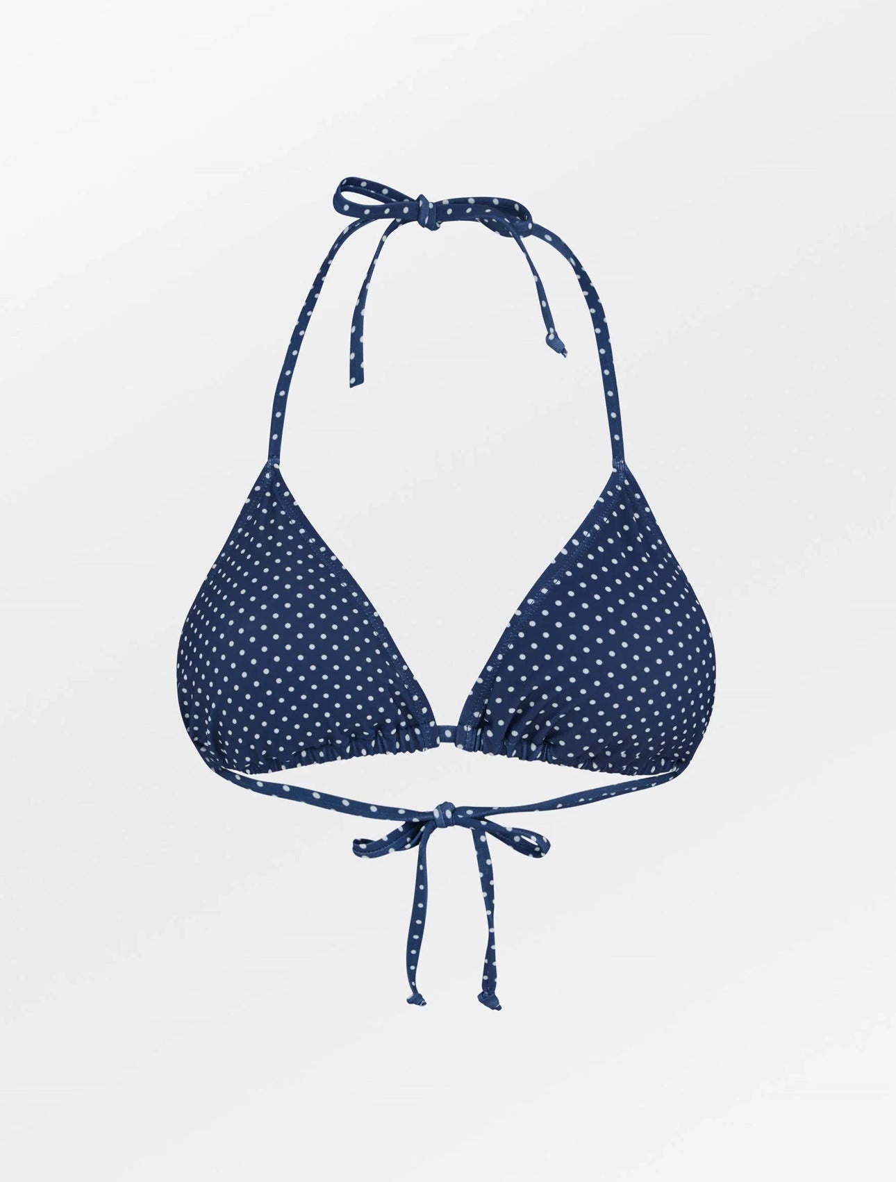 Polka Dot Bel Bikini Top Navy Blue
