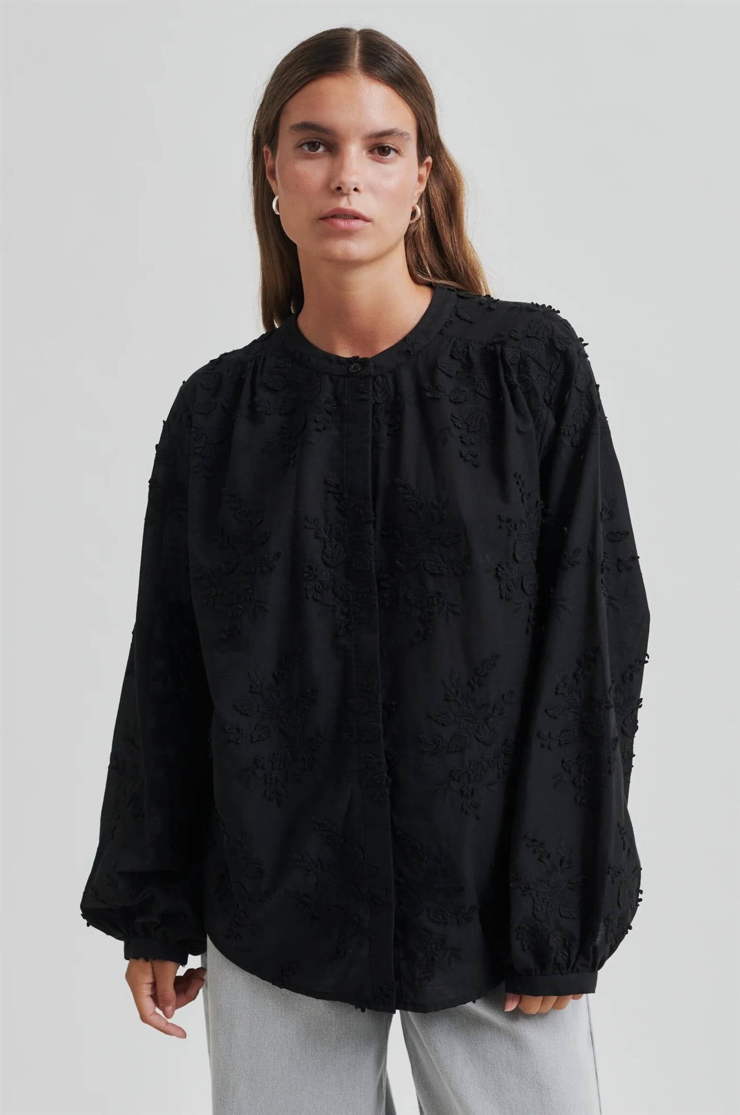 Second Female Cavan Shirt Black Skjorte