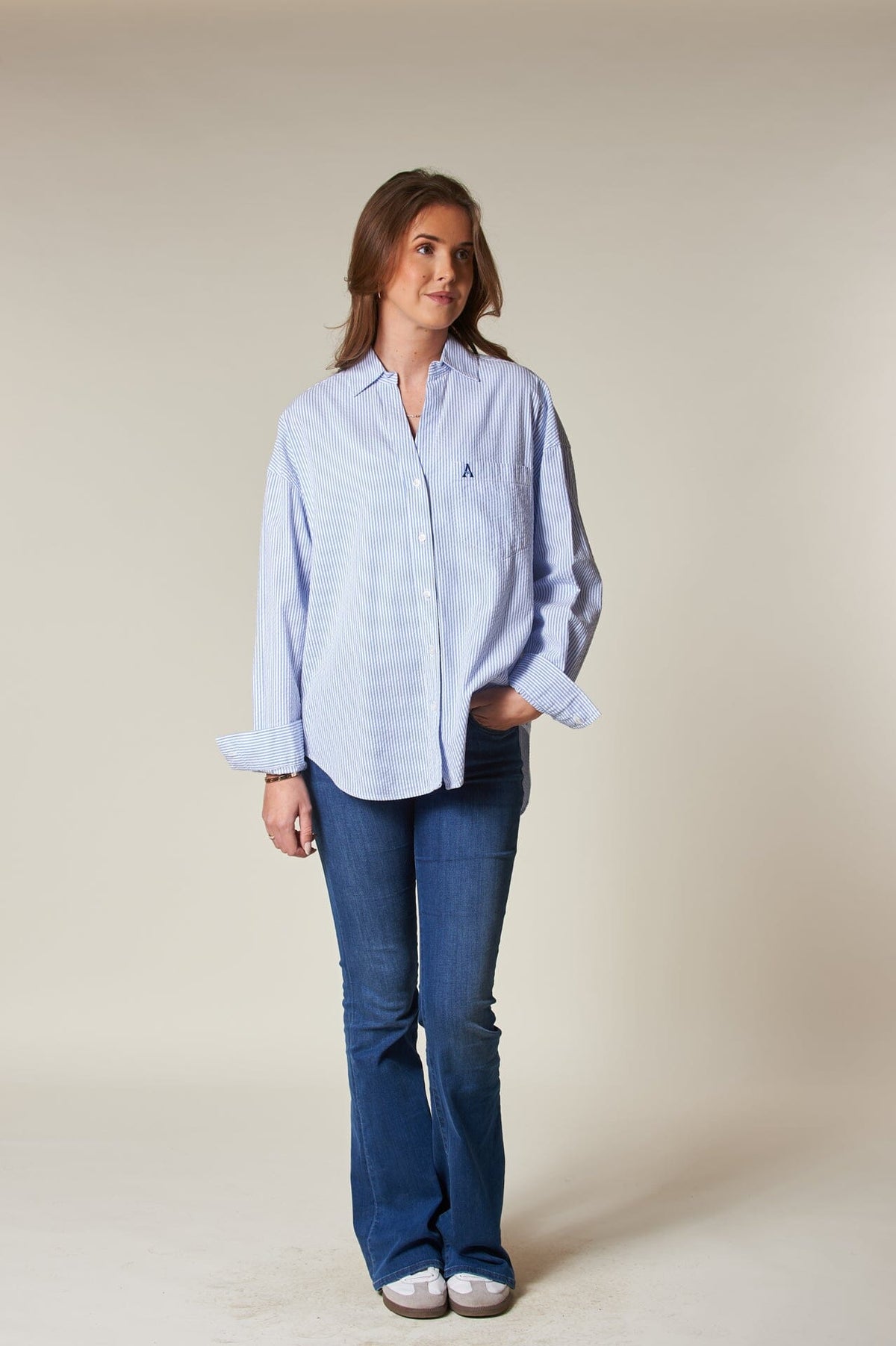 ArnieSays: VENICE Seersucker Classic Stripe Blue Stripe Skjorte