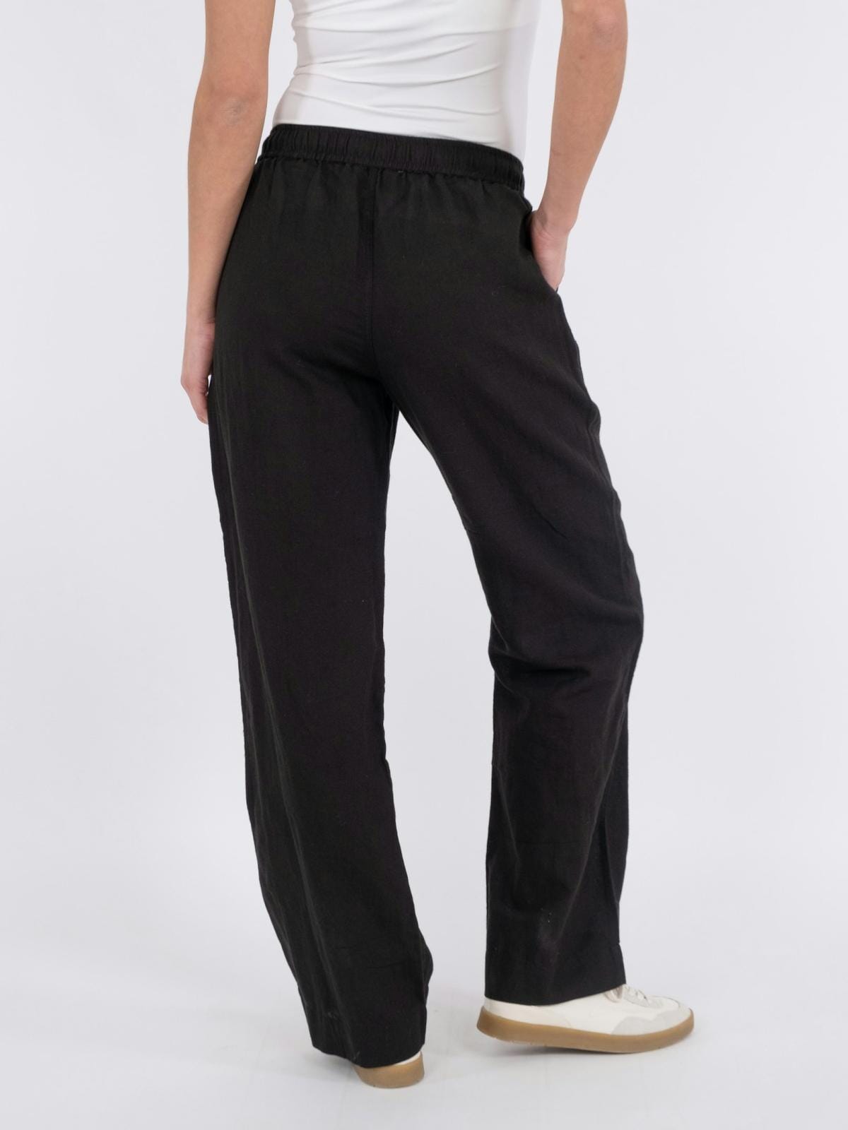 Neo Noir Sonar Linen Pants Black Bukse