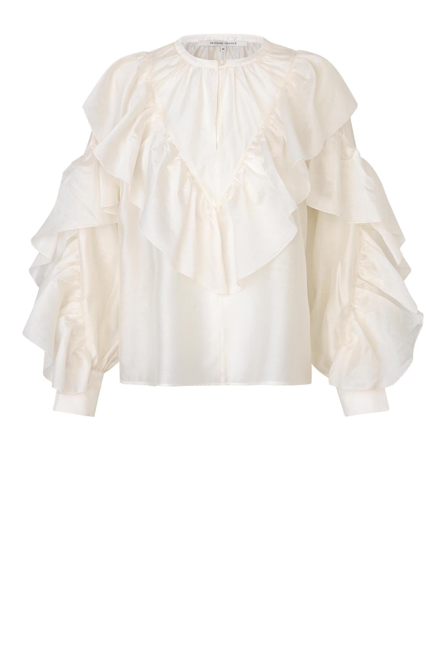 Second Female Fria Frill Blouse Tofu Bluse