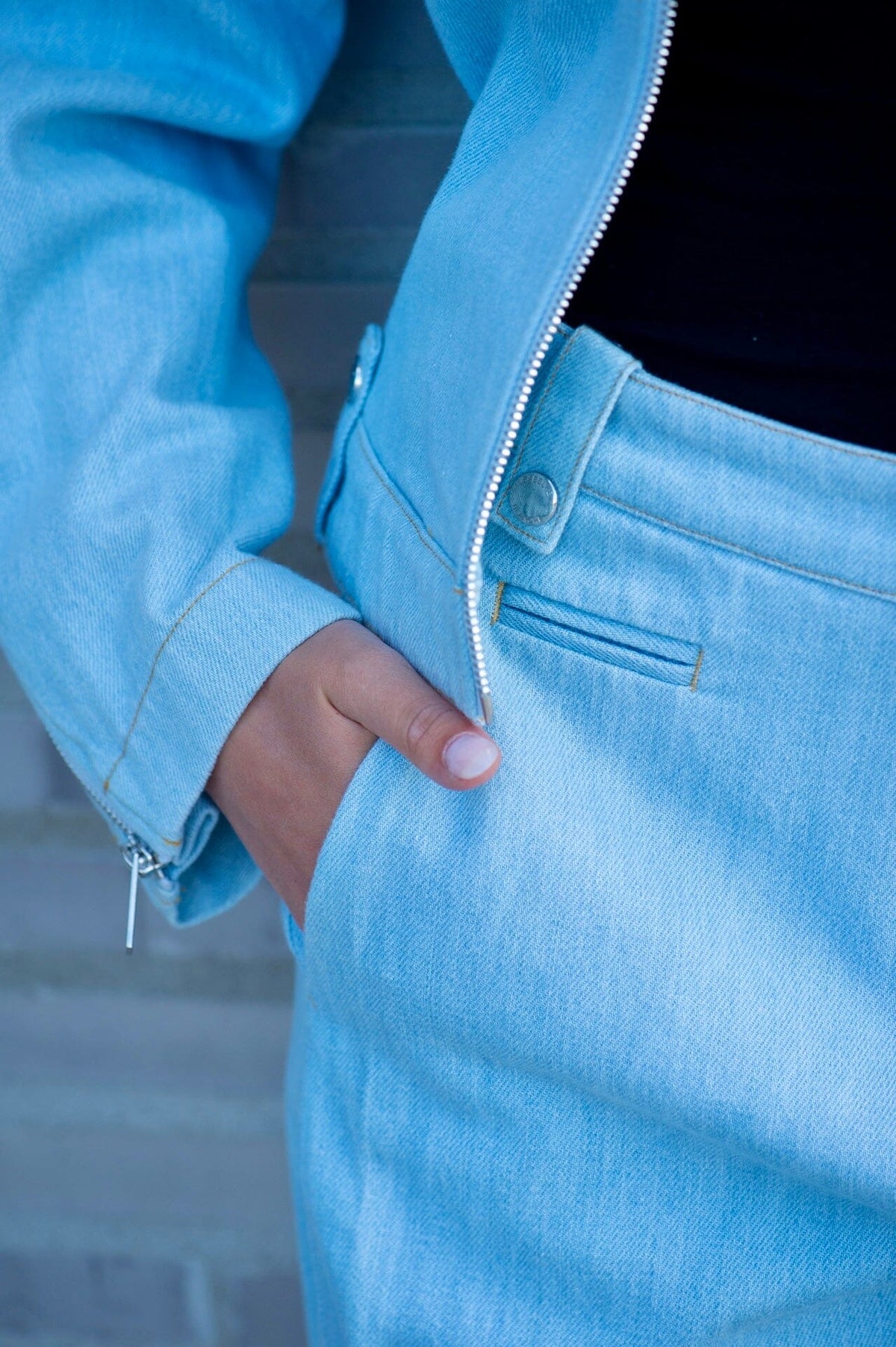 Isabelle Blanche DENIM TROUSERS STEEL BLUE Jeans