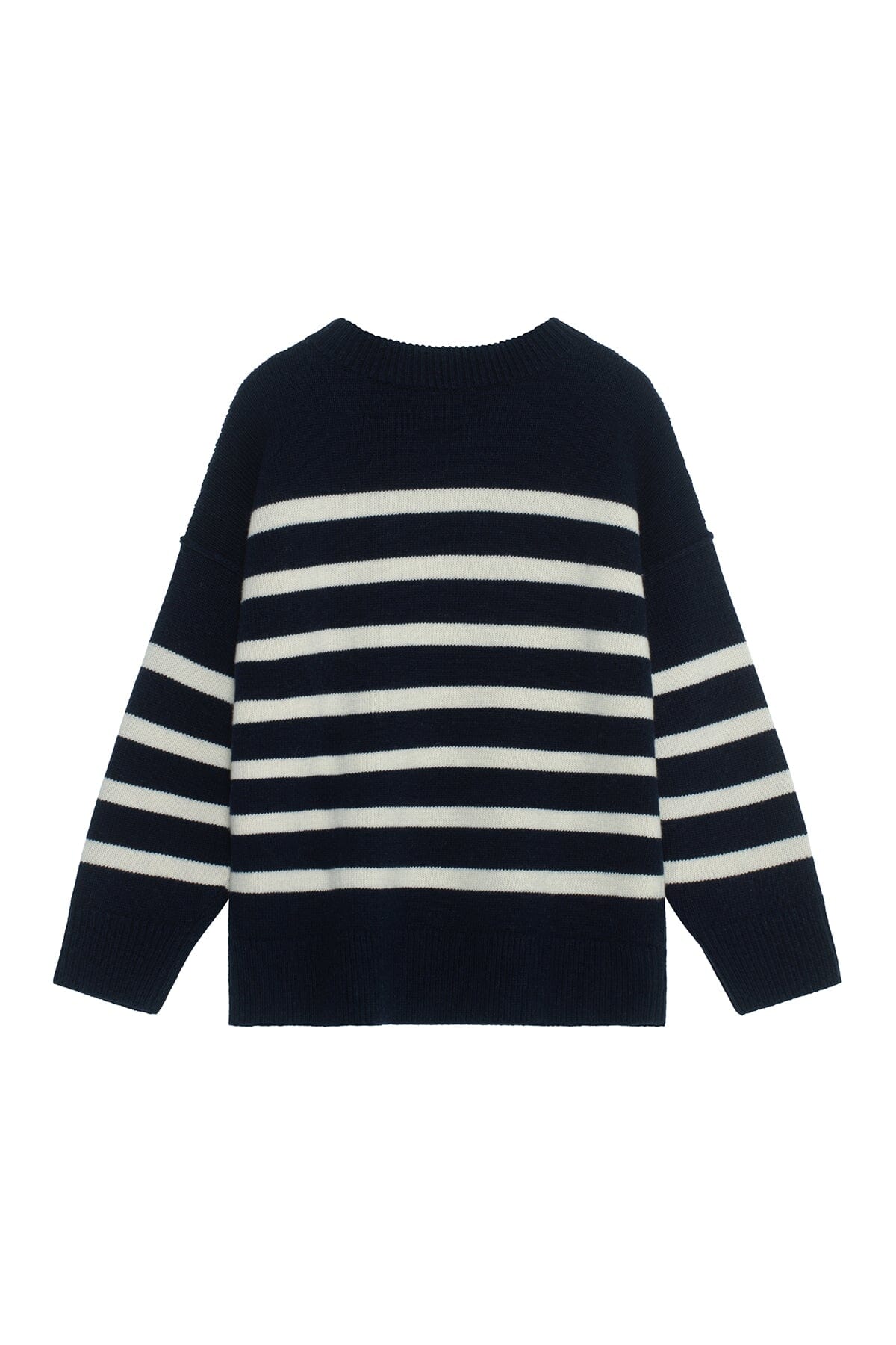 ArnieSays: Kayne Stripe Dk Navy/Offwhite Genser