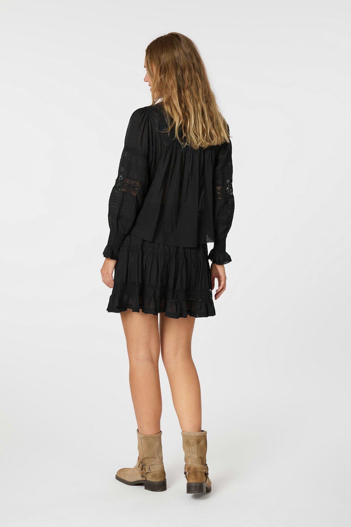Neo Noir Ebba S Voile Blouse Black Bluse