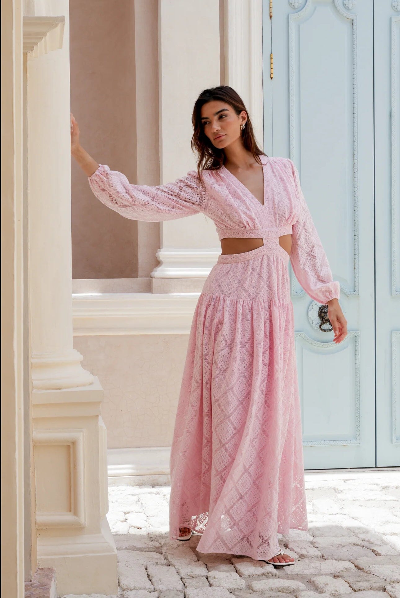 Love Lolina Palermo Maxi Dress Light Pink Kjole