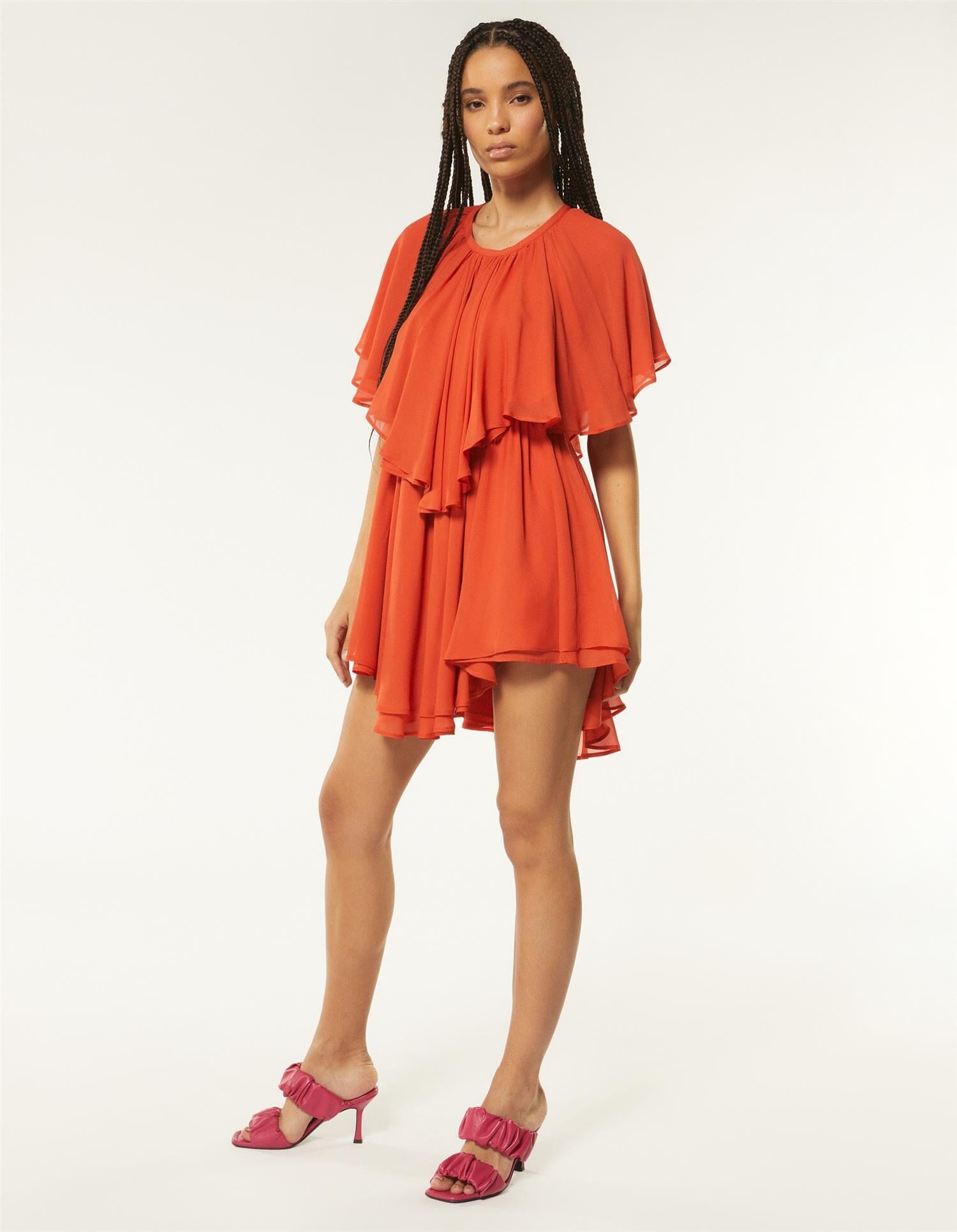 Dondup Dame Abito Orange Dress