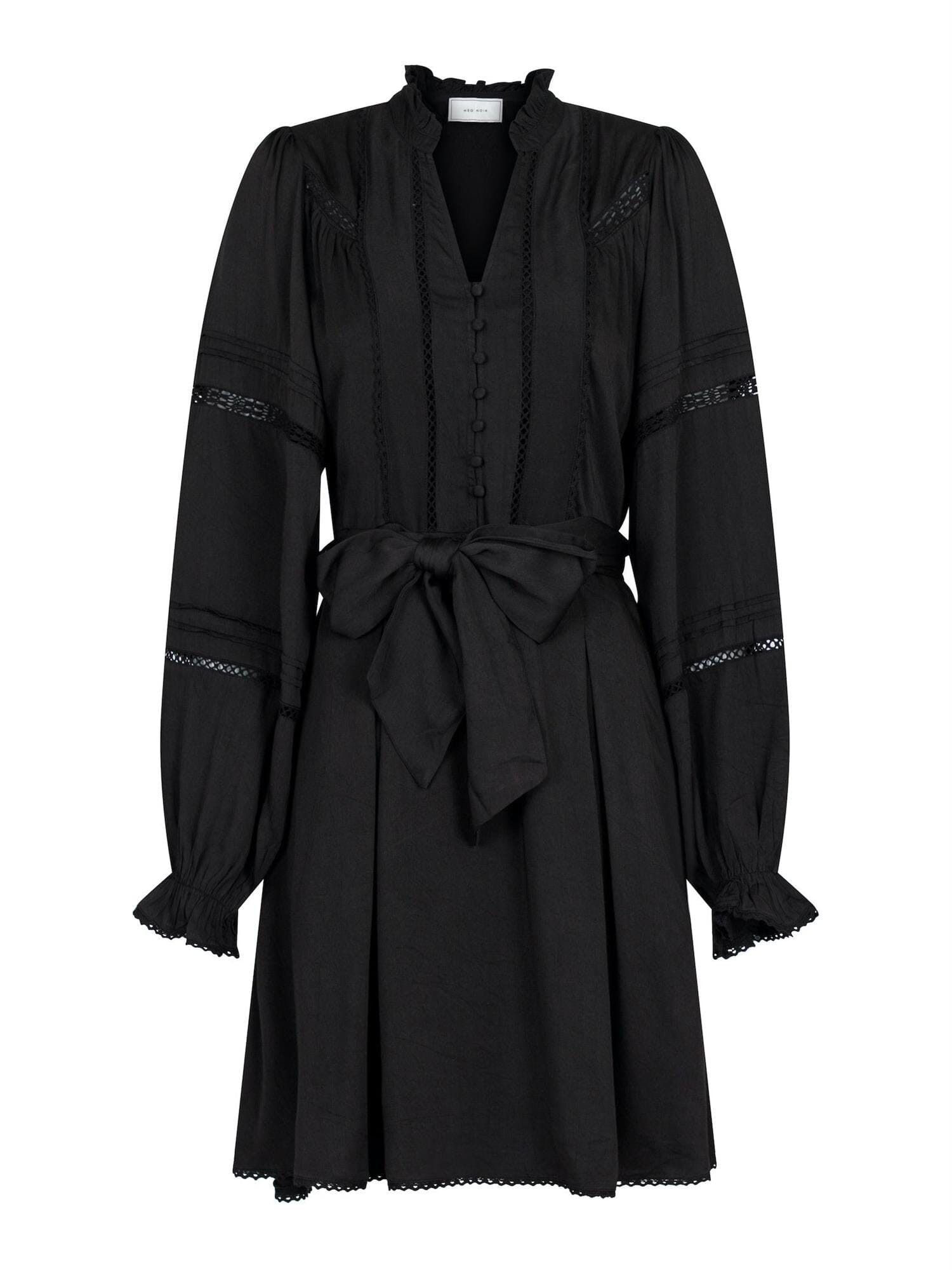 Neo Noir Ditte Satin Dress Black Kjole