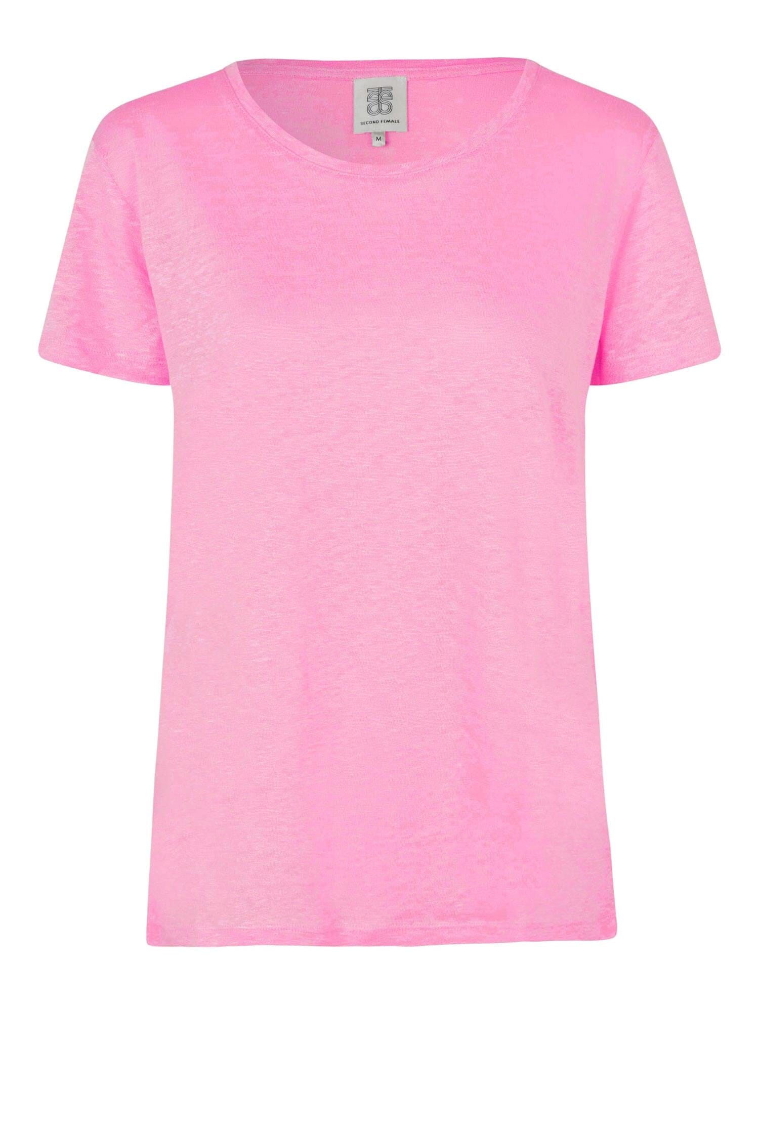Second Female Peony O-Neck Tee Begonia Pink T-shirt