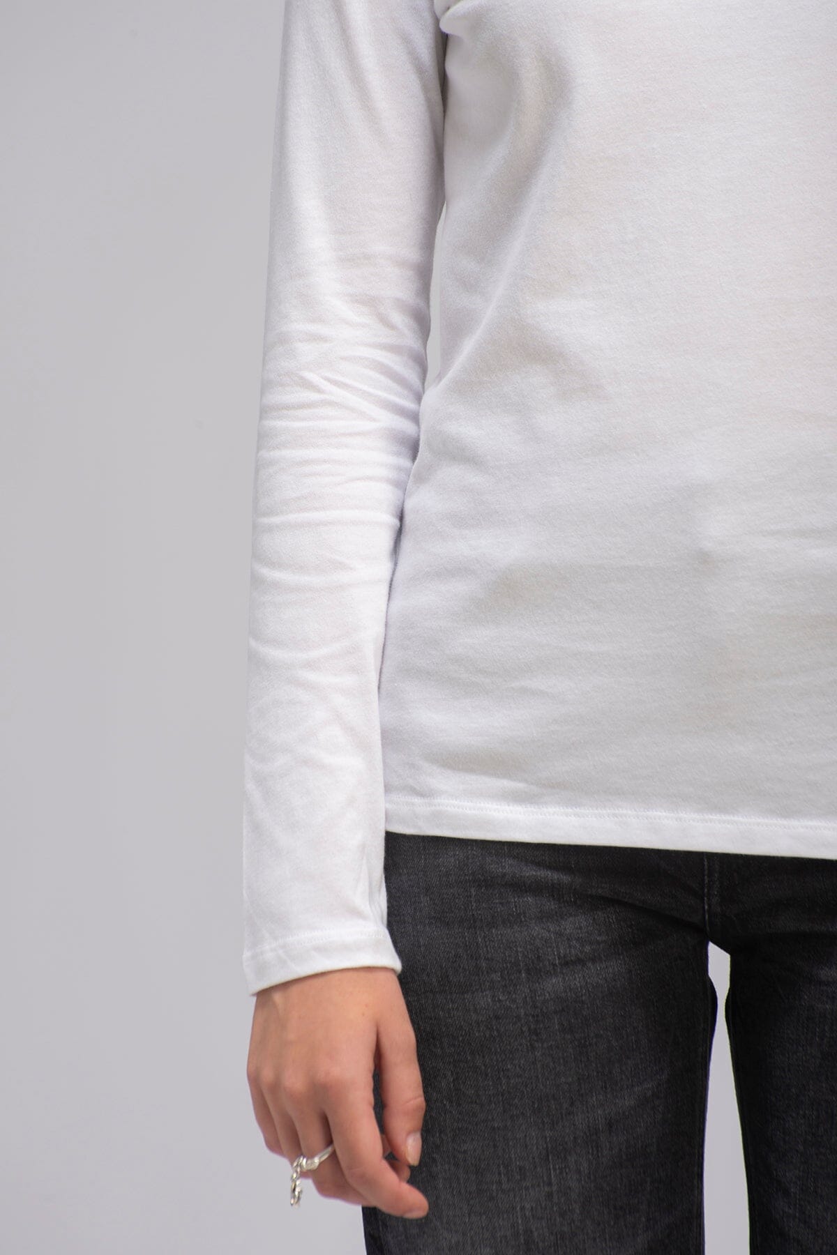 Majestic Filatures Deluxe Cotton Long-Sleeve White T-shirt