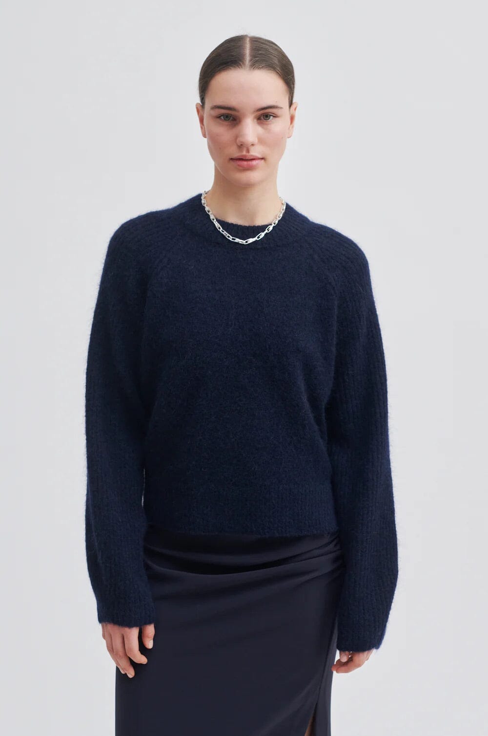 Second Female Brookline Knit New O-Neck Eclipse Genser