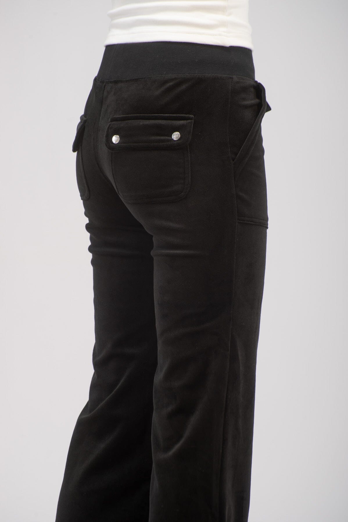 Juicy Couture Layla Low Rise Flare Pocketed Black Bukse