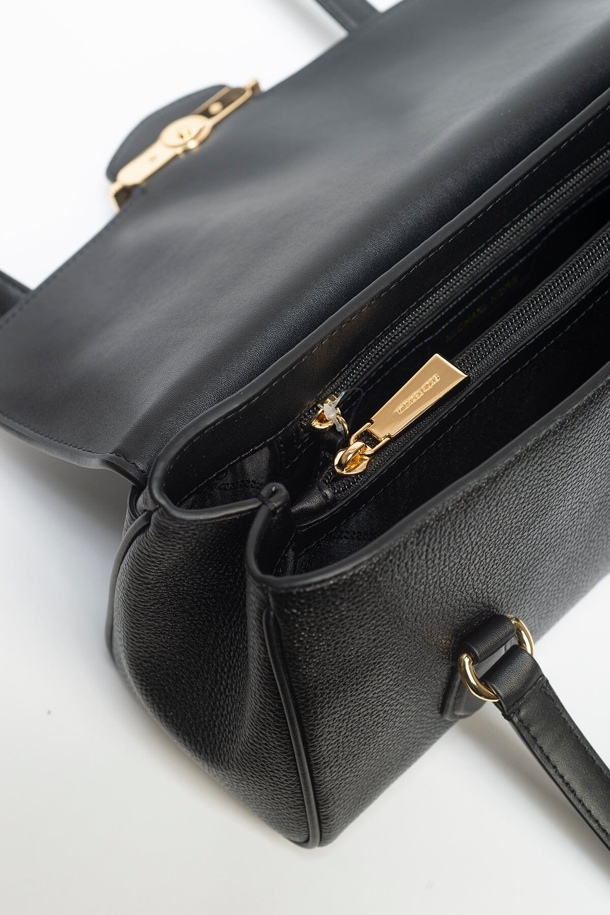 Michael Kors Fleur Medium Leather Shoulder Tote Bag Black Tilbehør