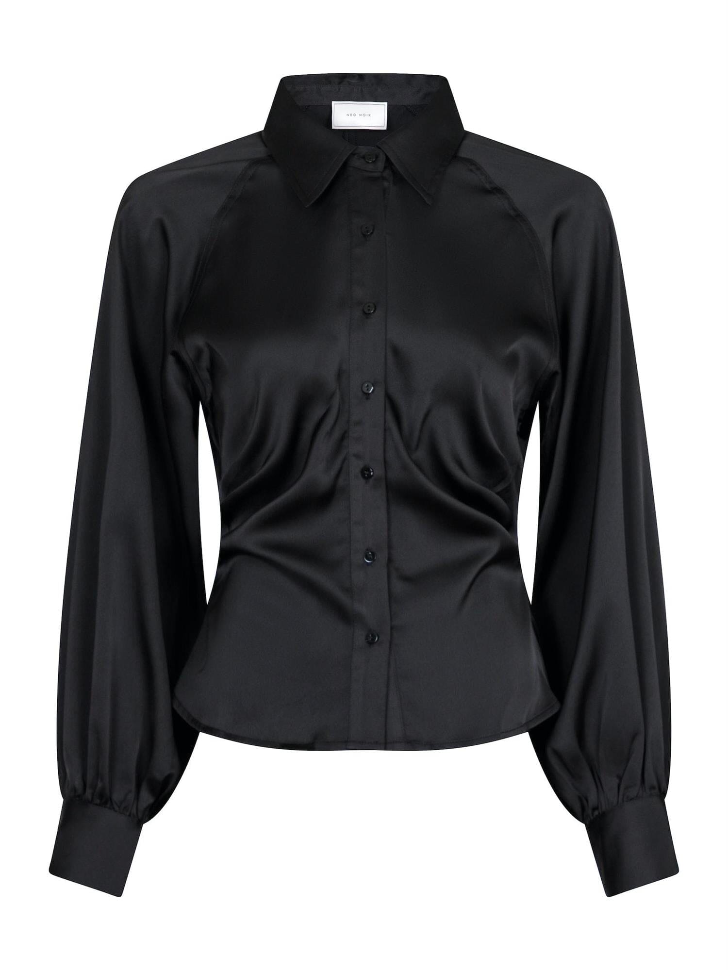 Neo Noir Susannah Sateen Shirt Black Skjorte