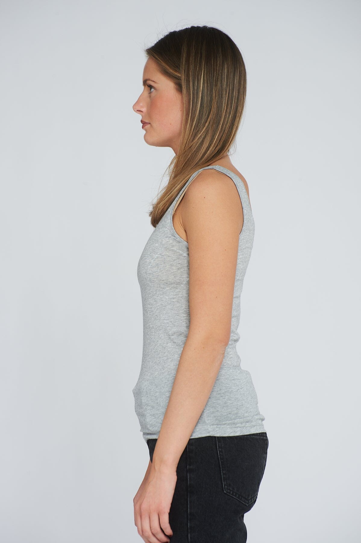 ArnieSays: Jasmien Drapey Lt Grey Melange T-shirt