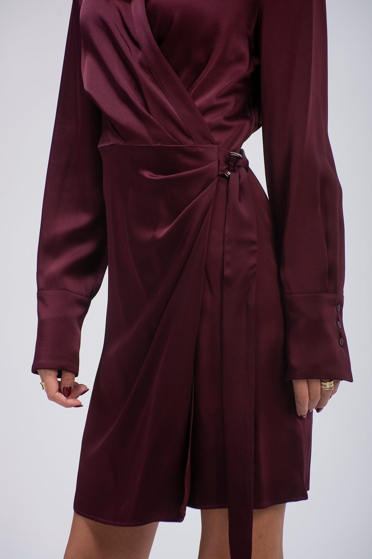 Dondup Dame Abito Burgundy Kjole