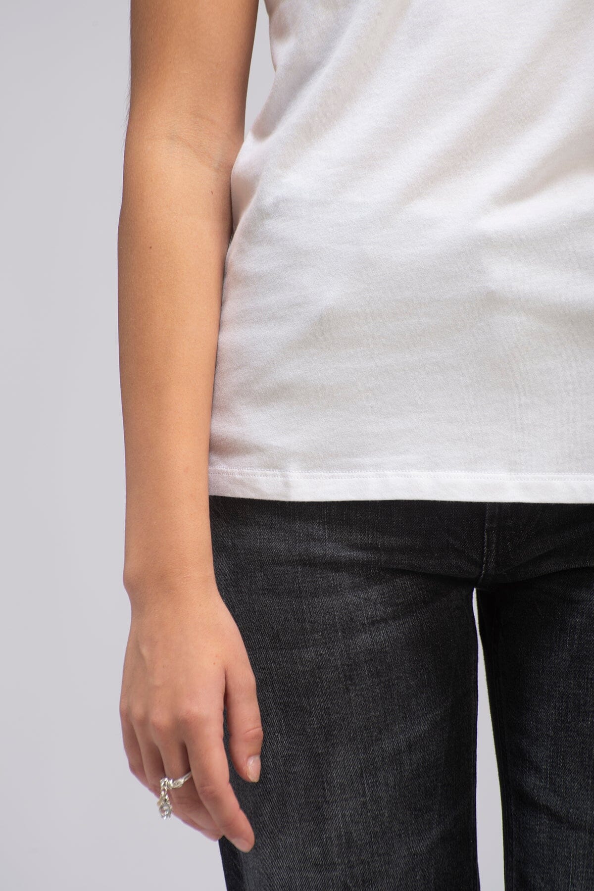 Majestic Filatures Deluxe Cotton Tee V-Neck White T-shirt