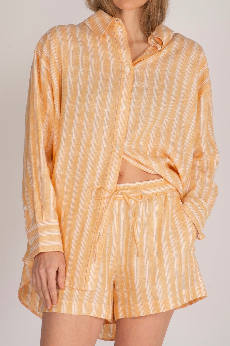 ArnieSays: Beau Linen Retro Yellow Stripe Bukse