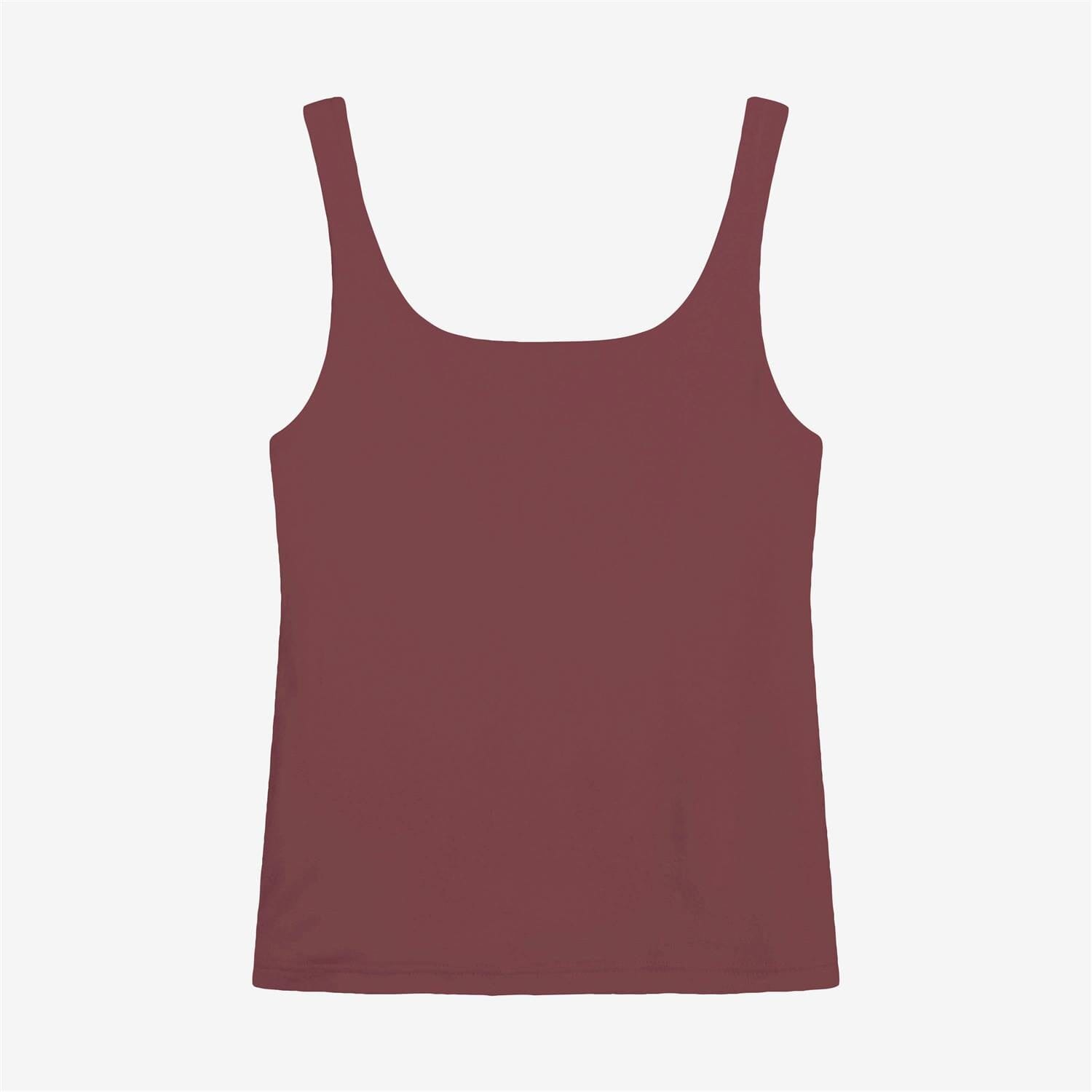 Bread and Boxers Tank Scoop Back Burgundy T-shirt