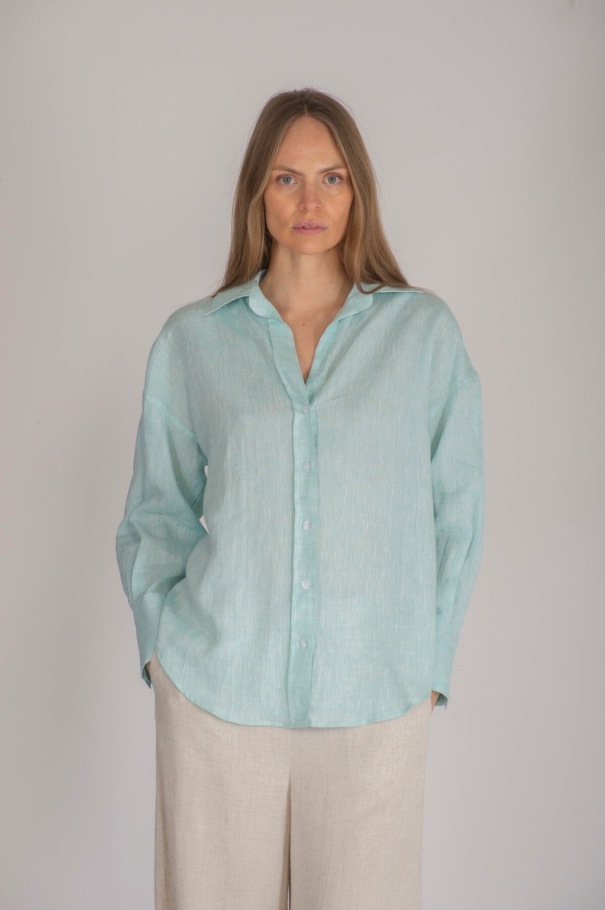 ArnieSays: Allen Linen Solid Mint Skjorte
