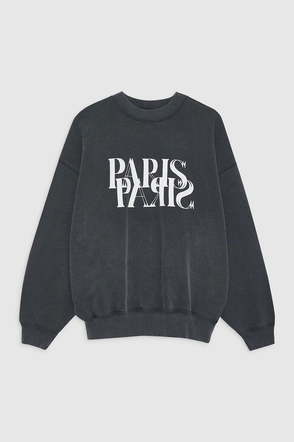 Anine Bing Jaci Sweatshirt Paris Washed Black Genser