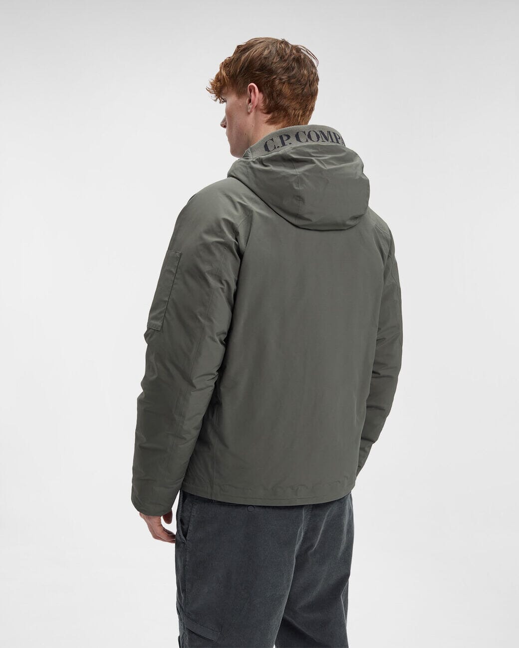 CP Company Micro-M (R) Hooded Down Jacket Olive Night Ytterplagg