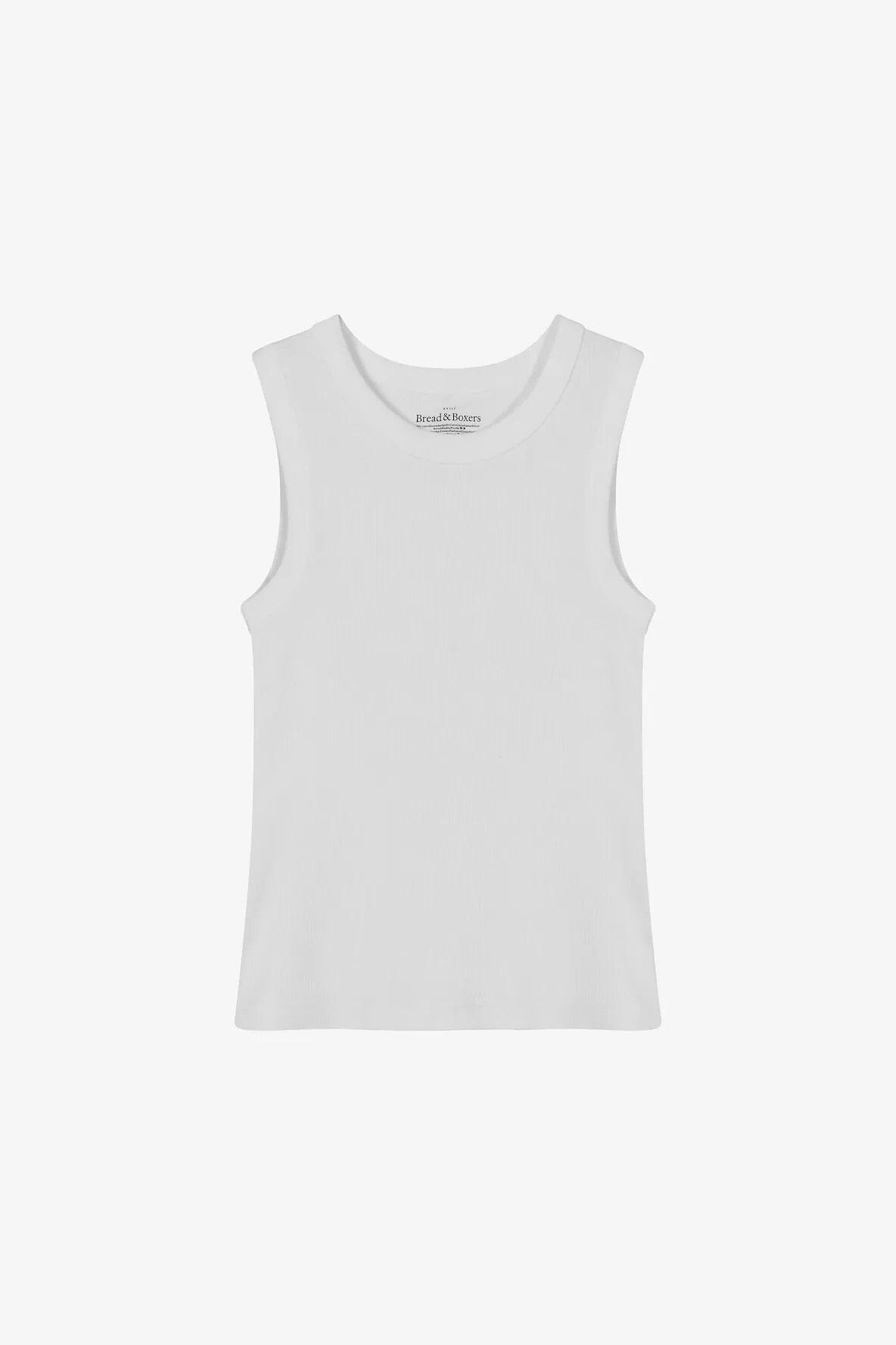 Bread and Boxers Tank Crew-Neck White T-shirt