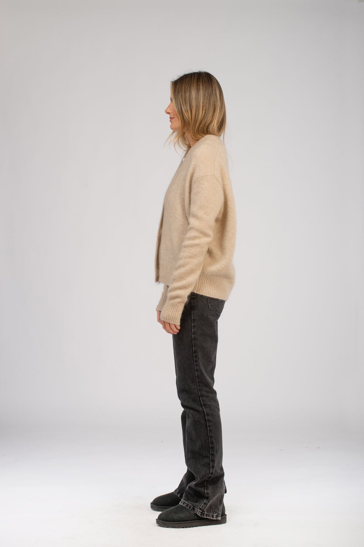 Second Female Brookline Knit Cardigan Oxford Tan Genser