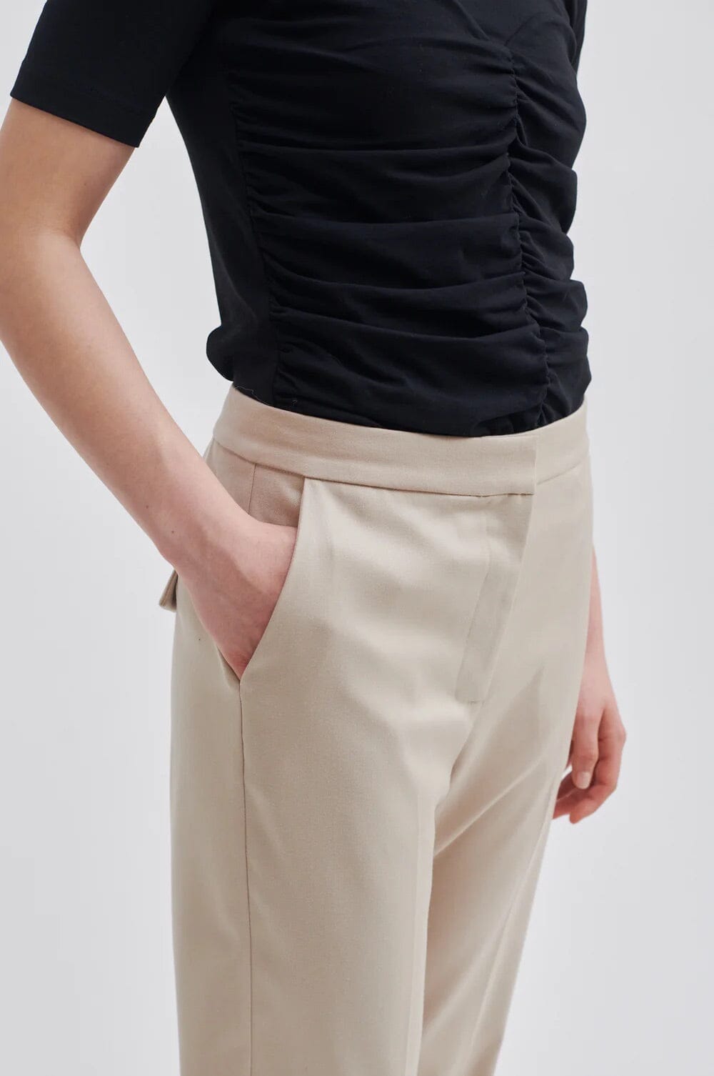 Second Female Kaleem Straight Trousers Oxford Tan Bukse