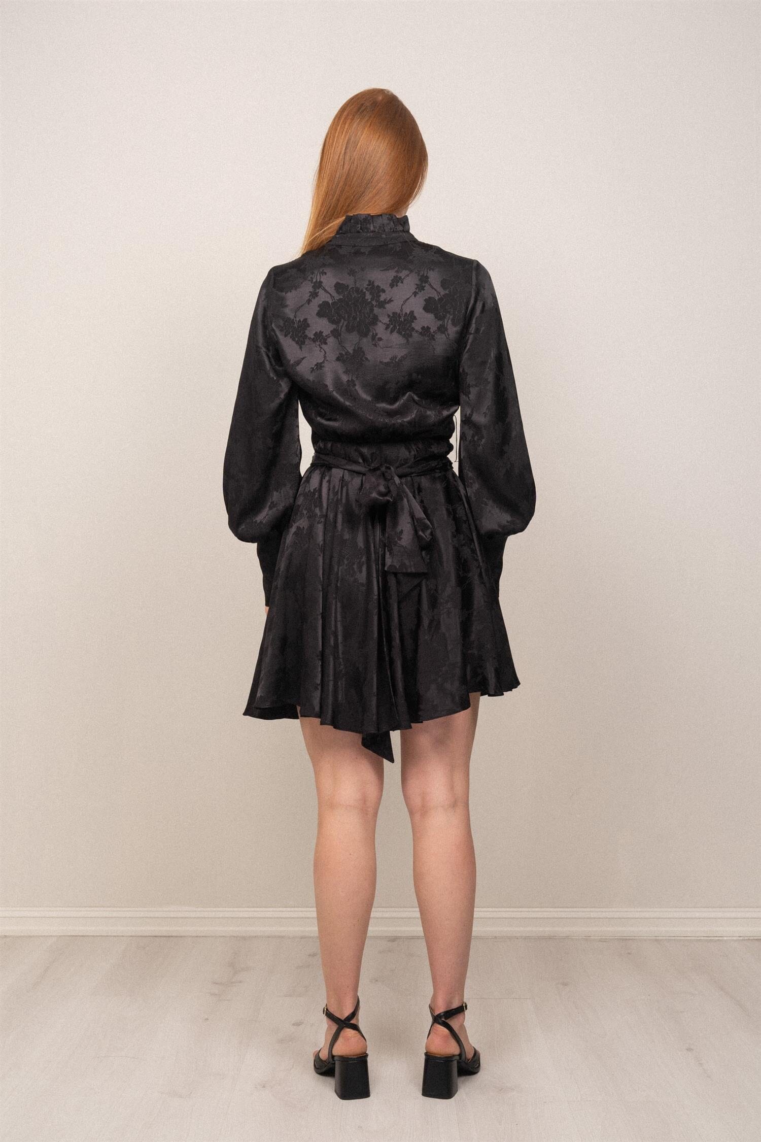 OSMINE af nor Saga Jacquard Dress Black Kjole