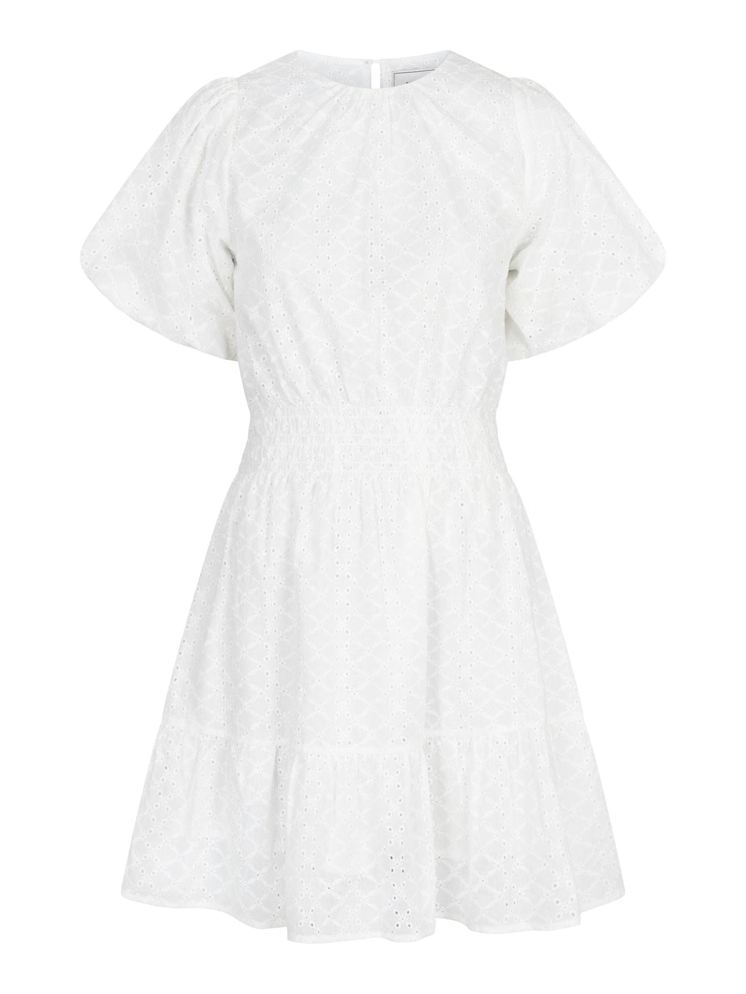 Neo Noir Baja Embroidery Dress White Kjole