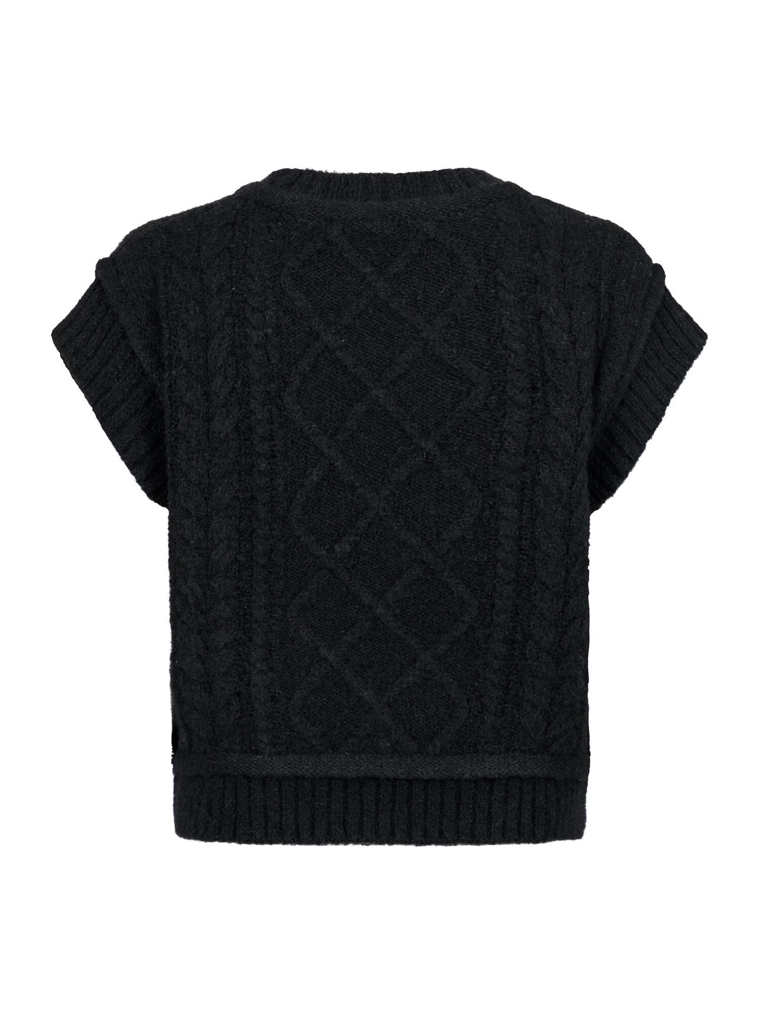 Neo Noir Malley Knit Waistcoat Black Genser
