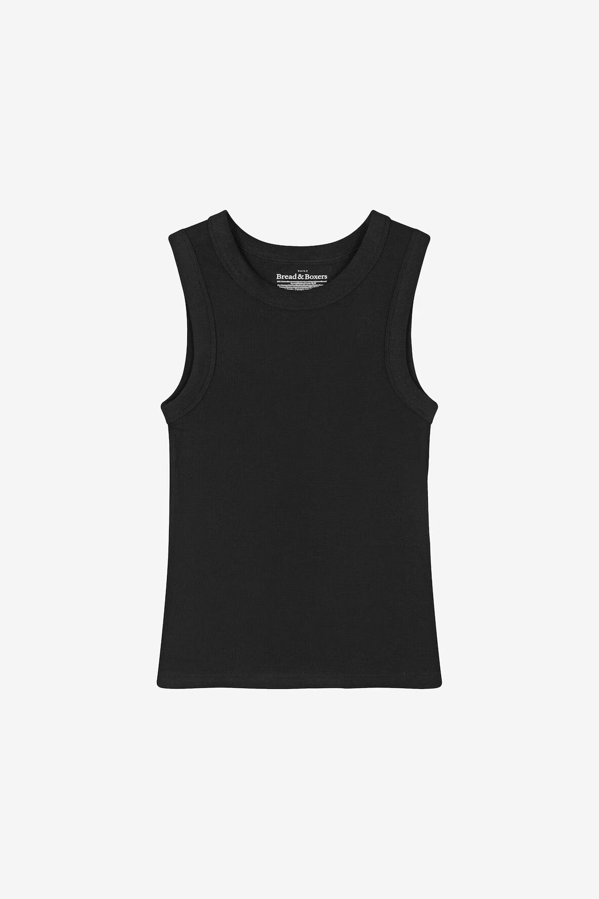 Bread and Boxers Tank Crew-Neck Black T-shirt